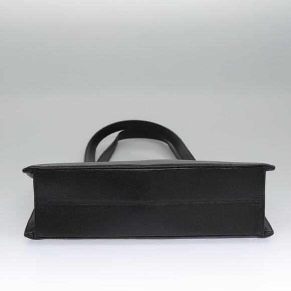 CHANEL Coco Mark Tote Bag Caviar Skin Black Gold CC - Picture 5 of 16